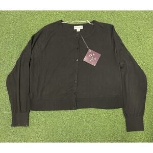 Ava & Viv Charcoal Button-Up Cardigan